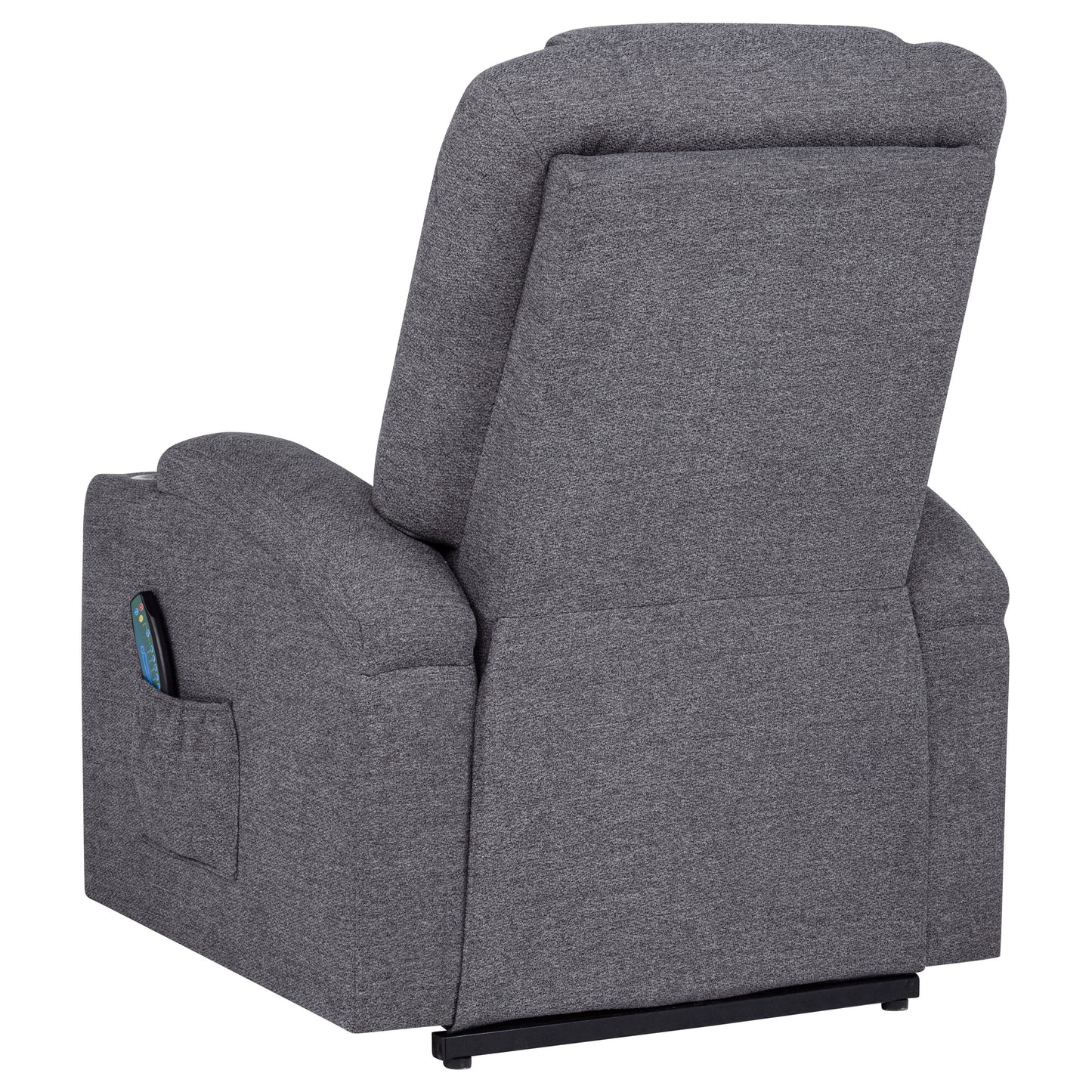 Louie Chenille Upholstered Power Lift Massage Chair Grey