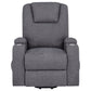 Louie Chenille Upholstered Power Lift Massage Chair Grey