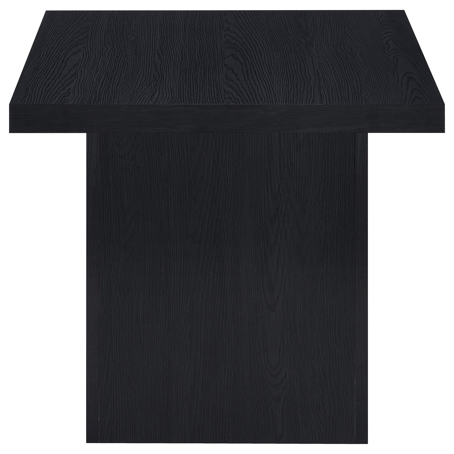 Devar 2-piece Square Cocktail Coffee End Table Set Black