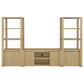 Laurelton 3-piece Entertainment Center TV Stand Light Oak