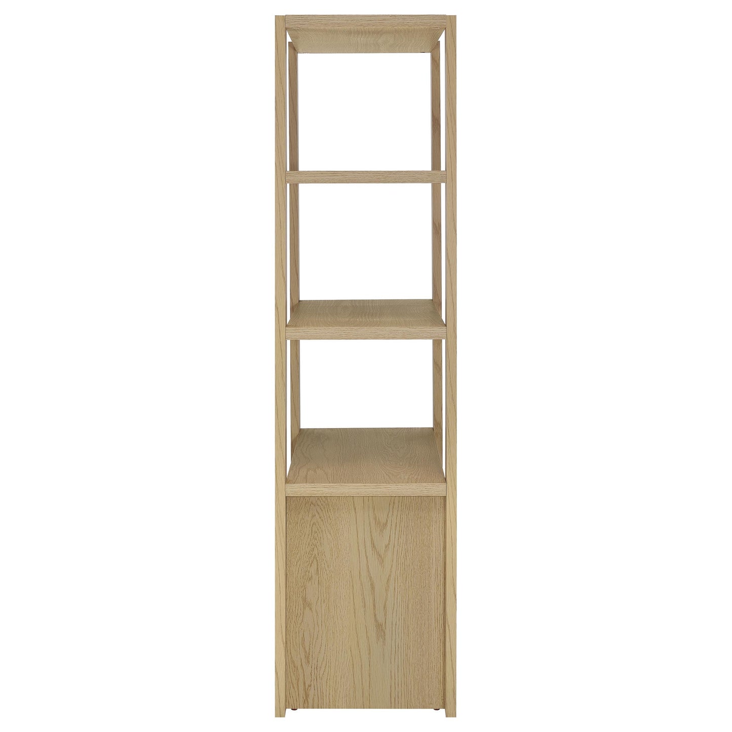 Laurelton 3-shelf Media Tower Tall Pier Cabinet Light Oak