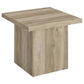Devar 3-piece Square Coffee End Table Set Distressed Pine