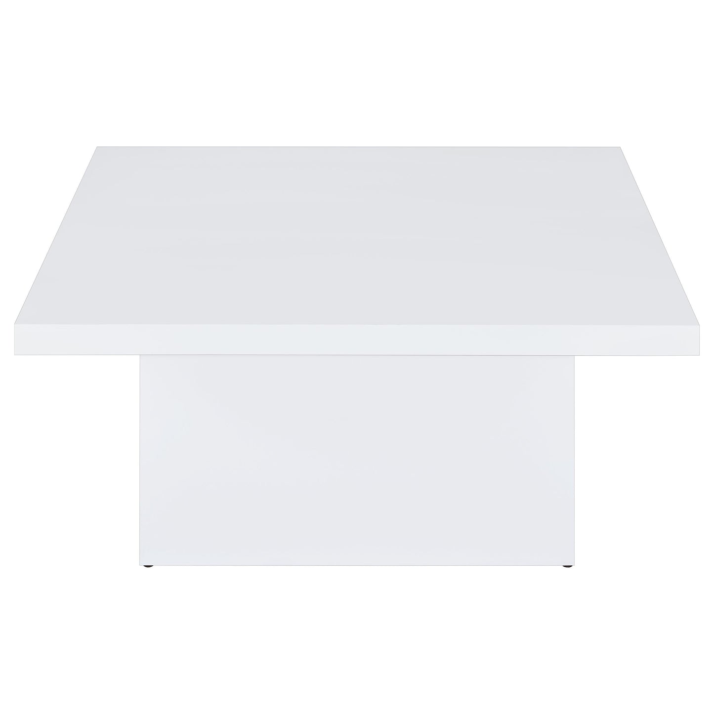 Devar Square Engineered Wood Coffee Table White High Gloss