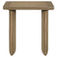 Adina Square Wood Side End Table Distressed Light Brown