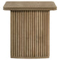 Adina Square Wood Side End Table Distressed Light Brown