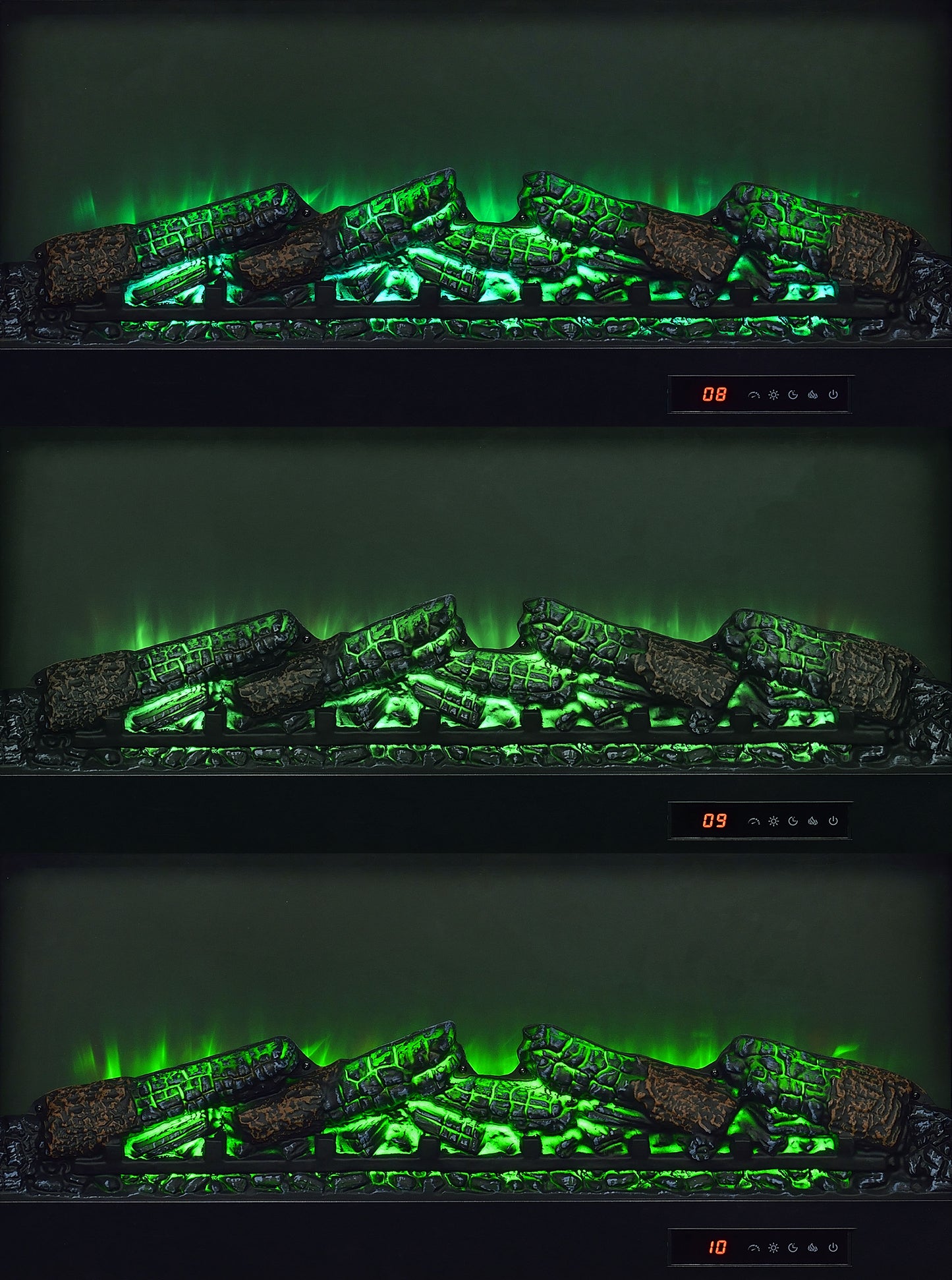 Enfield 71-inch TV Stand Fireplace Media Console Dark Pine