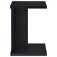 Clower Engineered Wood C-Shaped Sofa Side Table Black