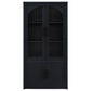 Riva 4-door Tall Accent Display Cabinet LED Lighting Black