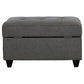 Stonenesse Rectangular Upholstered Storage Ottoman Grey