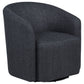Mossbrook Fabric Upholstered Swivel Accent Chair Anthracite