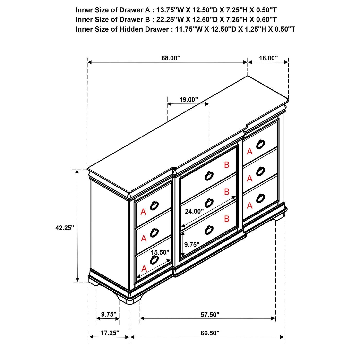 Garland 4-piece Queen Bedroom Set Brown Cherry