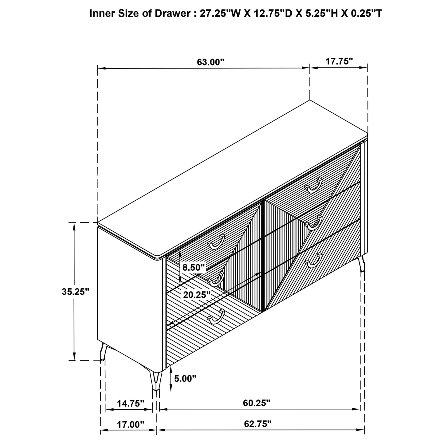 Cassia 4-piece Queen LED Bedroom Set White High Gloss