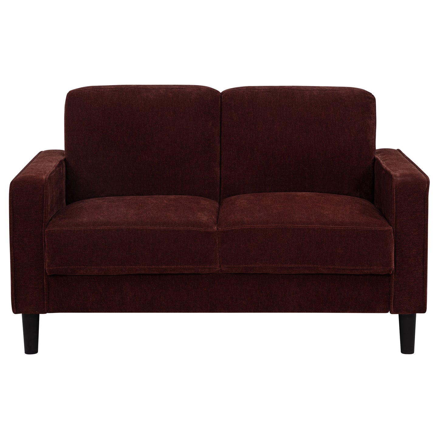 Ruth 2-piece Fabric Upholstered Track Arm Sofa Rust Red