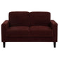 Ruth 2-piece Fabric Upholstered Track Arm Sofa Rust Red