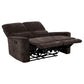 Navarro Chenille Upholstered Reclining Loveseat Dark Brown