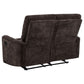 Navarro Chenille Upholstered Reclining Loveseat Dark Brown