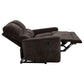 Navarro Chenille Upholstered Reclining Loveseat Dark Brown
