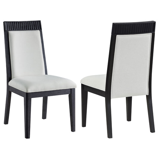 Brookmead Dining Side Chair Ivory and Black (Set of 2)