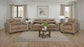 Scotland Faux Leather Upholstered Track Arm Sofa Brown