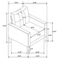 Bowen II 3-piece Fabric Upholstered Track Arm Sofa Set Rust