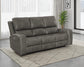 Brickston Triple Power Reclining Sofa Charcoal