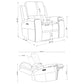 Brickston Triple Power Swivel Glider Recliner Charcoal