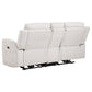 Kennett Chenille Upholstered Power Reclining Loveseat Ivory
