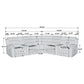 Atkinson Upholstered Reclining Sectional Sofa Black