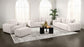 Burnett Chenille Upholstered Ottoman Ivory