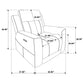 Kennett Chenille Upholstered Power Recliner Chair Ivory