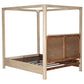 Solano 85-inch Queen Canopy Bed Weathered Mango