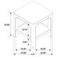 Solano Square Wood Side End Table with Shelf Weathered Mango