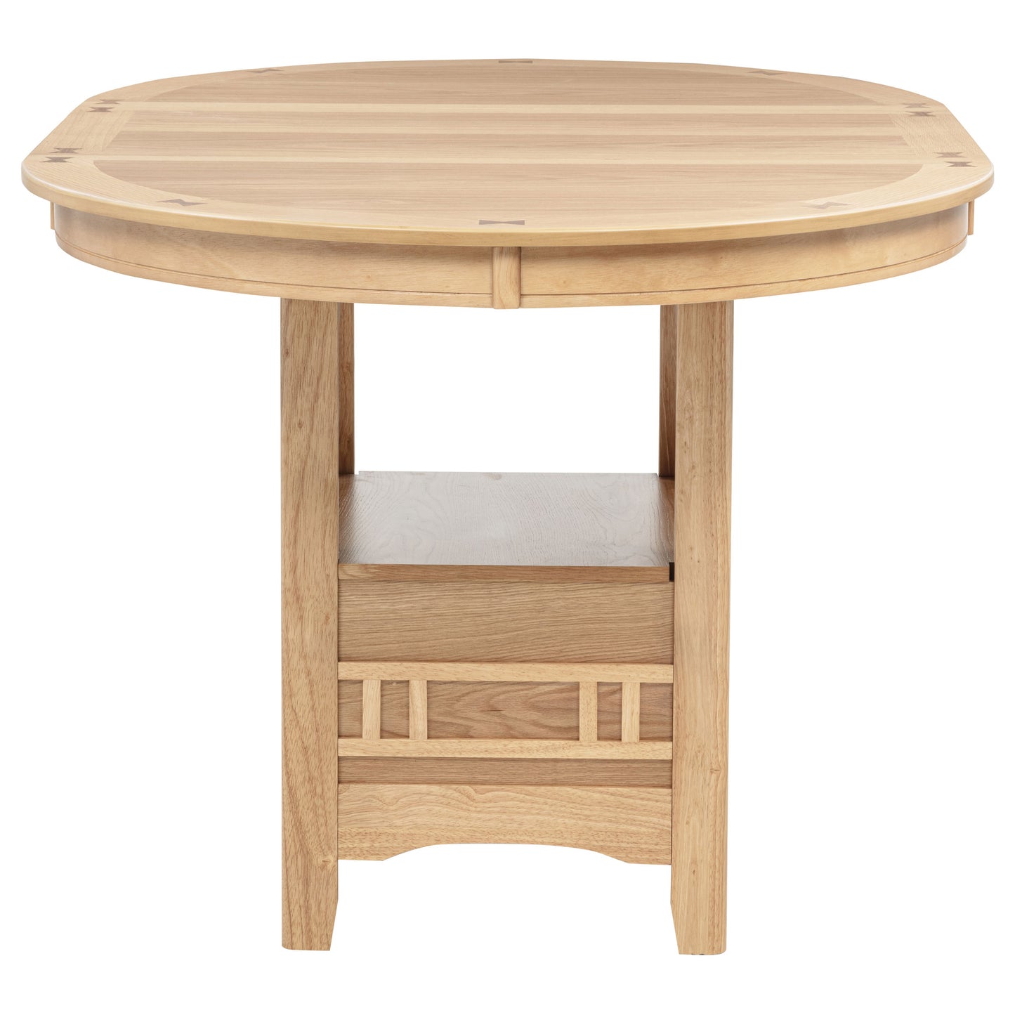 Lavon 5-piece Oval Counter Height Dining Set Light Oak