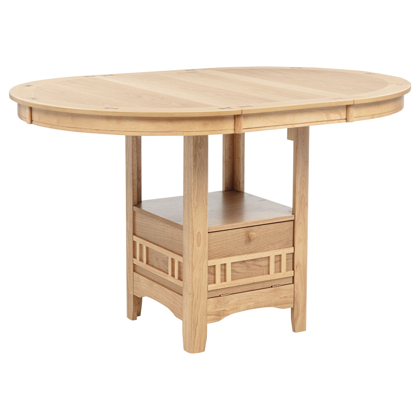 Lavon 5-piece Oval Counter Height Dining Set Light Oak