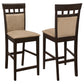 Gabriel Beige Upholstered-Back Counter Chair Cappuccino (Set of 2)
