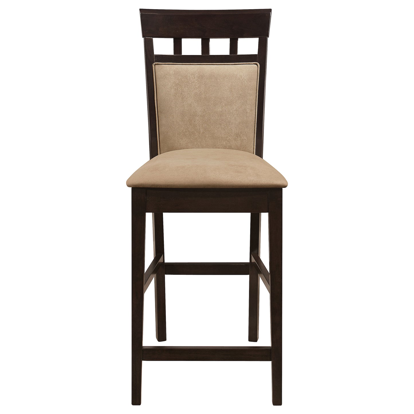 Gabriel Beige Upholstered-Back Counter Chair Cappuccino (Set of 2)