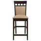 Gabriel Beige Upholstered-Back Counter Chair Cappuccino (Set of 2)