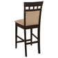 Gabriel Beige Upholstered-Back Counter Chair Cappuccino (Set of 2)