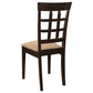 Gabriel 5-Piece Lattice-Back Oval Extension Dining Set Cappuccino