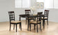 Gabriel 5-Piece Lattice-Back Oval Extension Dining Set Cappuccino