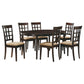 Gabriel 7-Piece Lattice-Back Oval Extension Dining Set Cappuccino