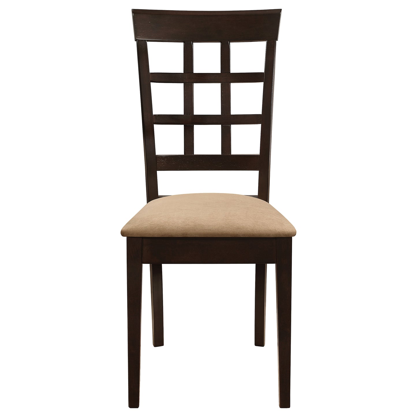 Gabriel 7-Piece Lattice-Back Oval Extension Dining Set Cappuccino