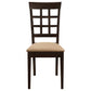 Gabriel 7-Piece Lattice-Back Oval Extension Dining Set Cappuccino