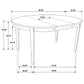 Gabriel 7-Piece Lattice-Back Oval Extension Dining Set Cappuccino