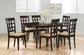 Gabriel 7-Piece Lattice-Back Oval Extension Dining Set Cappuccino