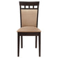 Gabriel Beige Upholstered-Back Dining Side Chair Cappuccino (Set of 2)