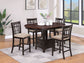 Lavon 5-piece Oval Counter Height Extension Dining Set Light Chestnut