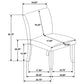 Paxton Upholstered Dining Side Chair Grey (Set of 2)