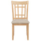 Lavon Wood Dining Side Chair Linen and Light Oak (Set of 2)