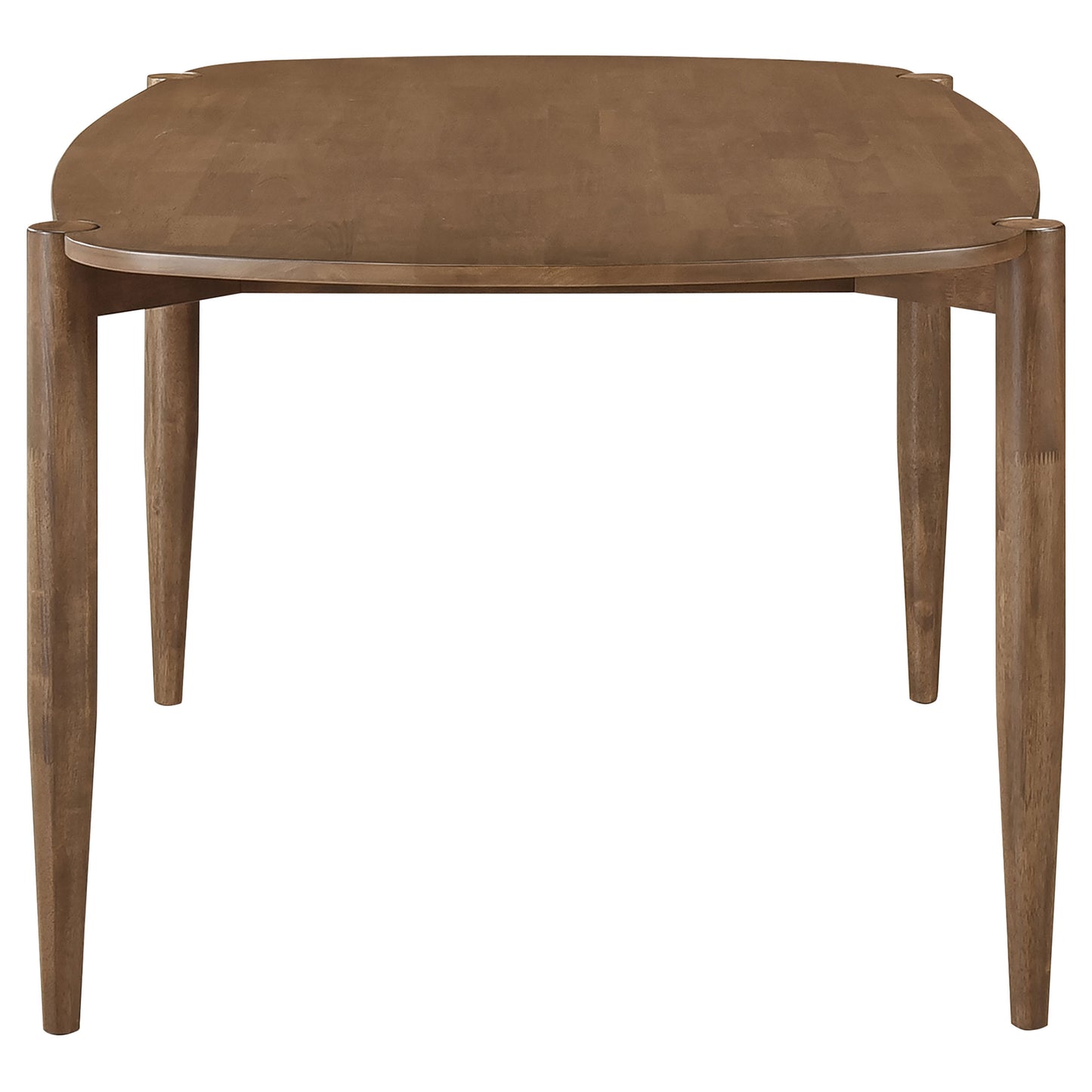 Dortch 63-inch Oval Rubberwood Dining Table with Tapered Legs Walnut